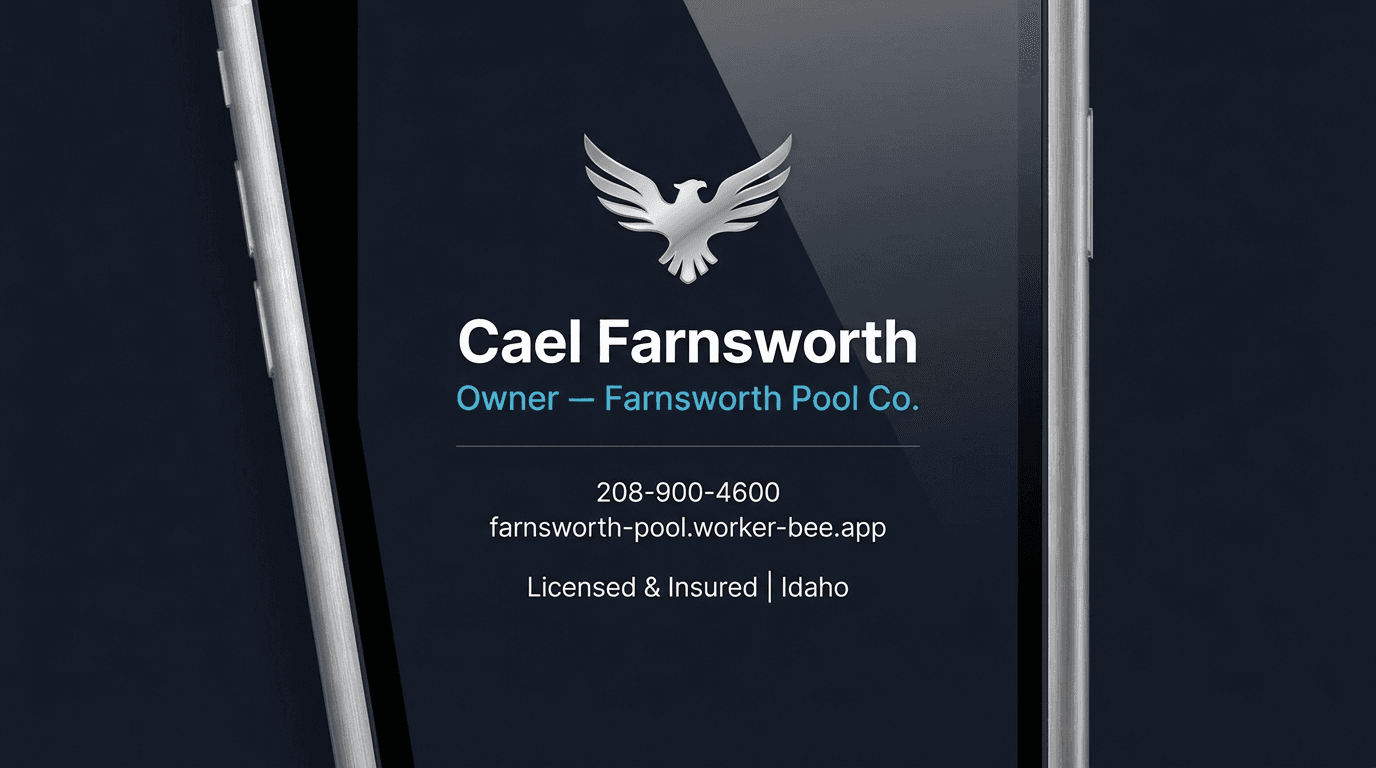 Cael Farnsworth — Farnsworth Pool Co. digital business card
